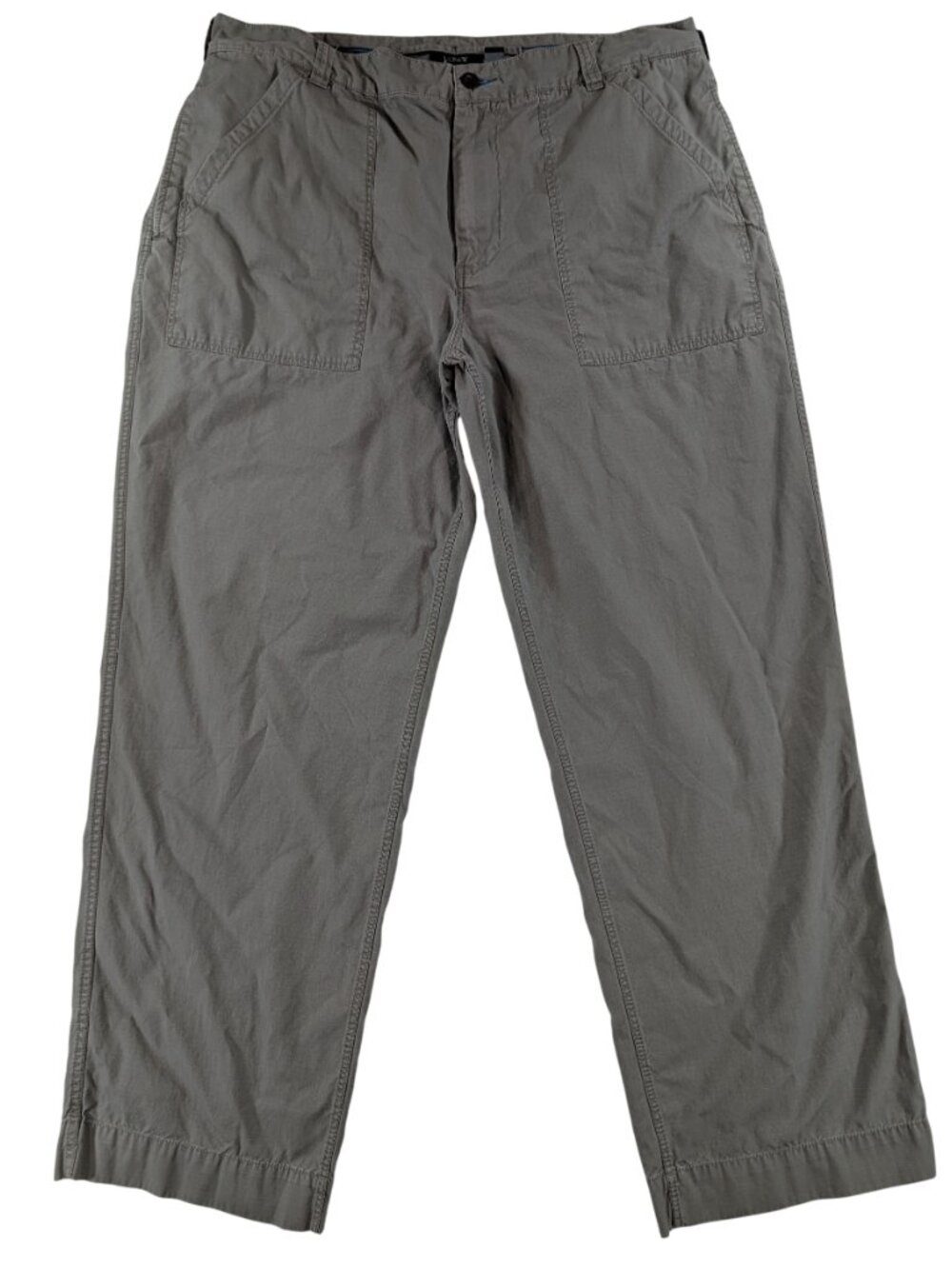 J. Crew Men’s Slate Gray Utility Pocket Pants Lightweight Cotton Chino 38x32
